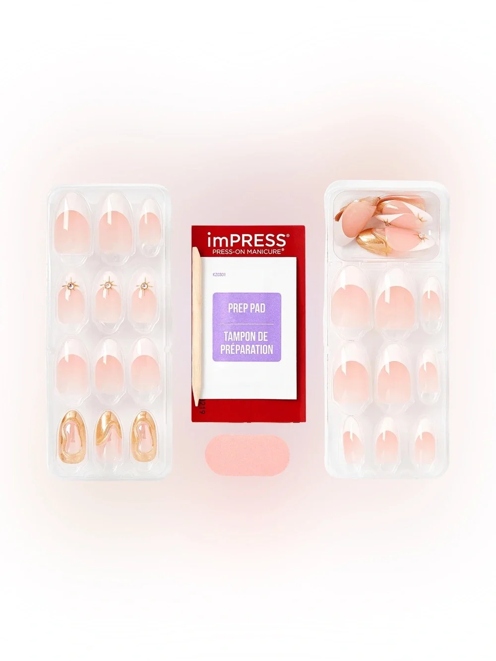 NIB imPress Premium Press-On Fake Nails in No Tears French